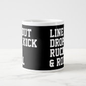 Line Out Kick Ruck en Roll Extra Grote Mok (Voorkant)