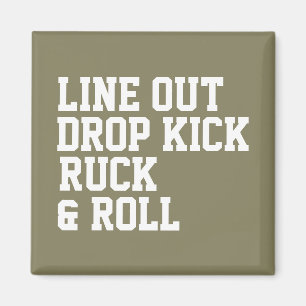 Line Out Kick Ruck en Roll Magneet
