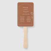 Line Roos Ceremony Program Hand Fan Handwaaier (Achterkant)