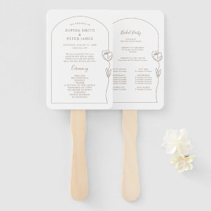 Line Roos Ceremony Program Hand Fan Handwaaier