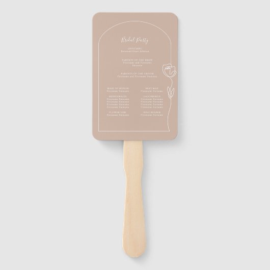 Line Roos Ceremony Program Hand Fan Handwaaier (Achterkant)