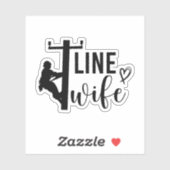 Line Wife, Electrical Lineman Gift, Lineman Wife Sticker (Vel)