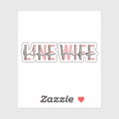 Line Wife Gift, Lineman Wife Leopard Sticker (Vel)