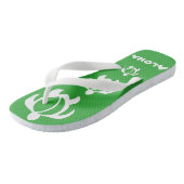 LineA "Aloha" White Honu Teenslippers (Schuin)
