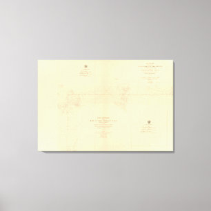 Linea Divisoria Entre Mexico 3 Canvas Afdruk