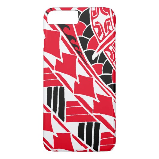 LineA Red Polynesiaans Tattoo Case-Mate iPhone Case (Achterkant)