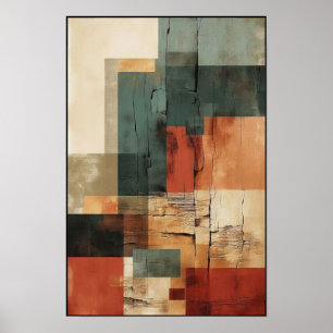 Lineaire balans en vorm Abstract Poster
