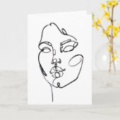 Lineaire denkers - Gezicht Kaart (Gele Bloem)