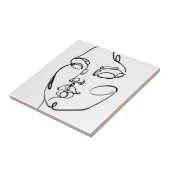 Lineaire denkers - Gezicht Tegeltje (Zijkant)