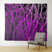 Lineaire Explosie Paarse - Tapestry Wandkleed (In Situ (horizontaal))