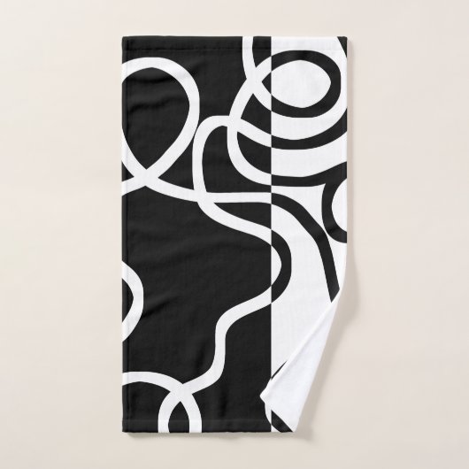 Lineaire Persuasion I: Abstract Zwart & Wit Bad Handdoek (Handdoek)