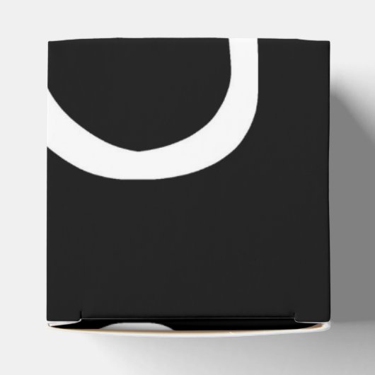 Lineaire Persuasion I: Abstract Zwart & Wit Bedankdoosjes (Bovenkant)