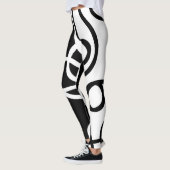 Lineaire Persuasion I: Abstract Zwart & Wit Leggings (Links)