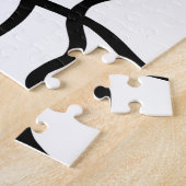 Lineaire Persuasion I: Abstract Zwart & Wit Legpuzzel (Zijkant)