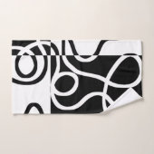 Lineaire Persuasion II: Abstract Zwart & Wit Bad Handdoek (Handdoek)