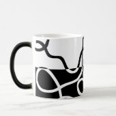 Lineaire Persuasion II: Abstract Zwart & Wit Magische Mok (Links)