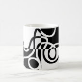 Lineaire Persuasion II: Abstract Zwart & Wit Magische Mok (Center)