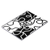 Lineaire Persuasion II: Abstract Zwart & Wit Notitieboek (Linkerzijde)