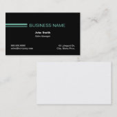 Lineaire Zwarte Visitekaartjes (Voorkant / Achterkant)