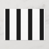 Linear Chic Black And White Stripes Baby Invite Br Briefkaart (Achterkant)