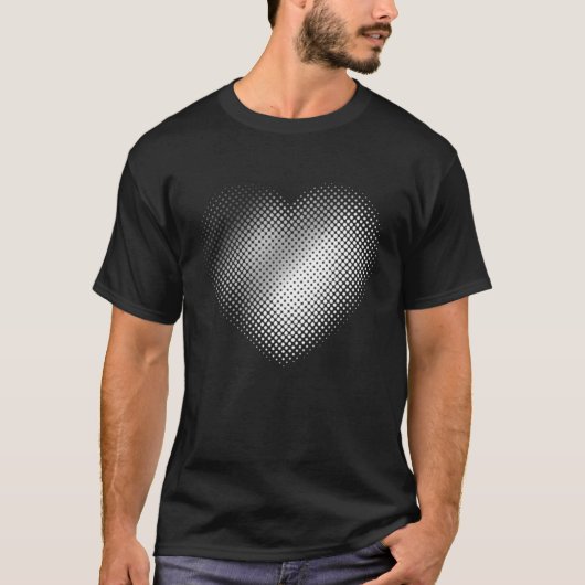 Linear Halftone Heart T-shirt (Voorkant)