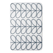 Linear Stem Whale Blue and White beroemd gemaakt d Badmat (Voorkant Verticaal)