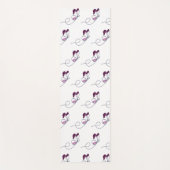 Lineart butterfly purple yogamat (Voorkant)