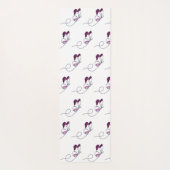 Lineart butterfly purple yogamat (Achterkant)