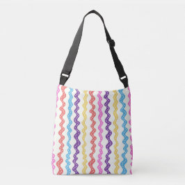Lineas multicolores crossbody tas