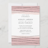 Lineation Blush bruiloft uitnodiging (Voorkant)