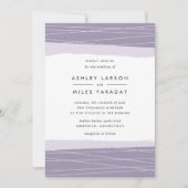 Lineation bruiloft uitnodiging | Amethist (Voorkant)