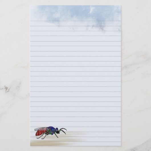 Lined Cuckoo Wasp Briefpapier (Voorkant)