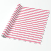 Lined Design Pink Sherbet Cadeaupapier (Uitgerold)