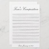 Lined Grammar School Paper Briefpapier (Voorkant / Achterkant)