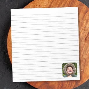 Lined Notepad Rounded Photo Template Notitieblok