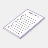 Lined To Do List Purple Sticky Notes  (Schuin)