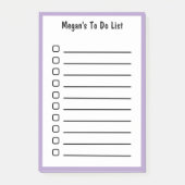 Lined To Do List Purple Sticky Notes  (Voorkant)