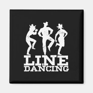 Linedance Dancing Dancer Muziek Western Gift Magneet
