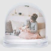 Linedrawn Christmas Floral 2-Photo Snow Globe (Arrière)