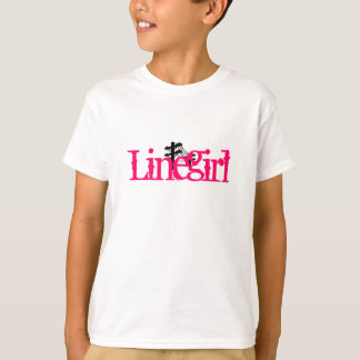 Linegirl Basic White T-shirt-roze T-shirt