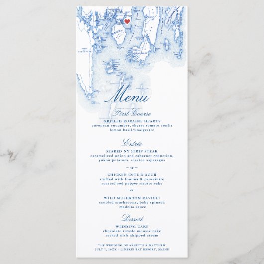 Linekin Bay Resort Maine Kaart Elegante Marine (Voorkant)