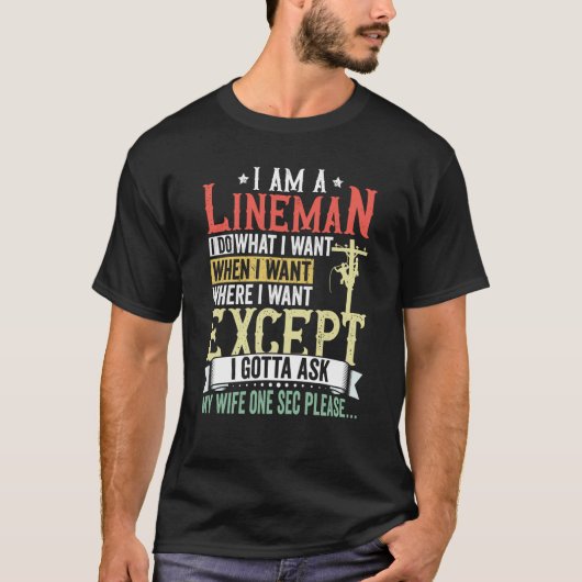 Lineman Apparel Elektrische machtspost Eletric Lin T-shirt (Voorkant)