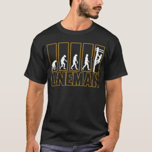 Lineman beroep evolutie lineman elektrische baan t-shirt