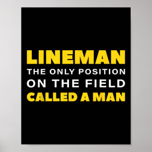 Lineman de enige positie op het gebied genoemd een poster