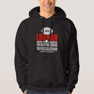 Lineman De enige positie Voetbal Speler Coach Hoodie