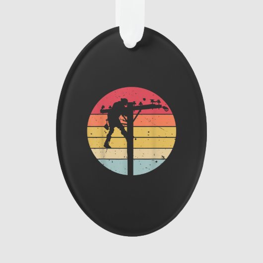 Lineman Electricia Gift Ornament (voorkant)