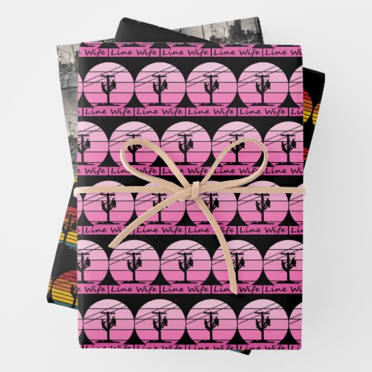Lineman en LineWITTHREED Wrapping Paper (In situ)