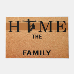Lineman Home Doormat, persoonlijke Lineman Familie Deurmat