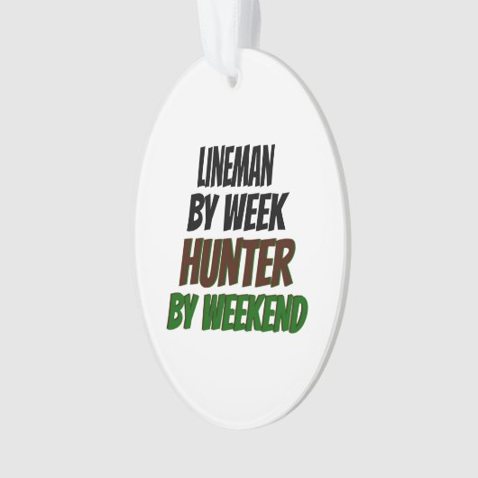 Lineman Hunter Ornament (voorkant)