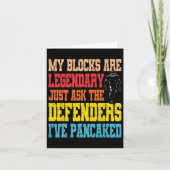 Lineman Legendarische Pannenkoek Blokken Grappig V Kaart (Voorkant)